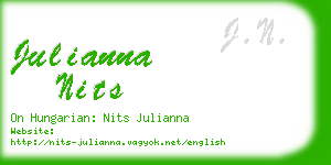 julianna nits business card